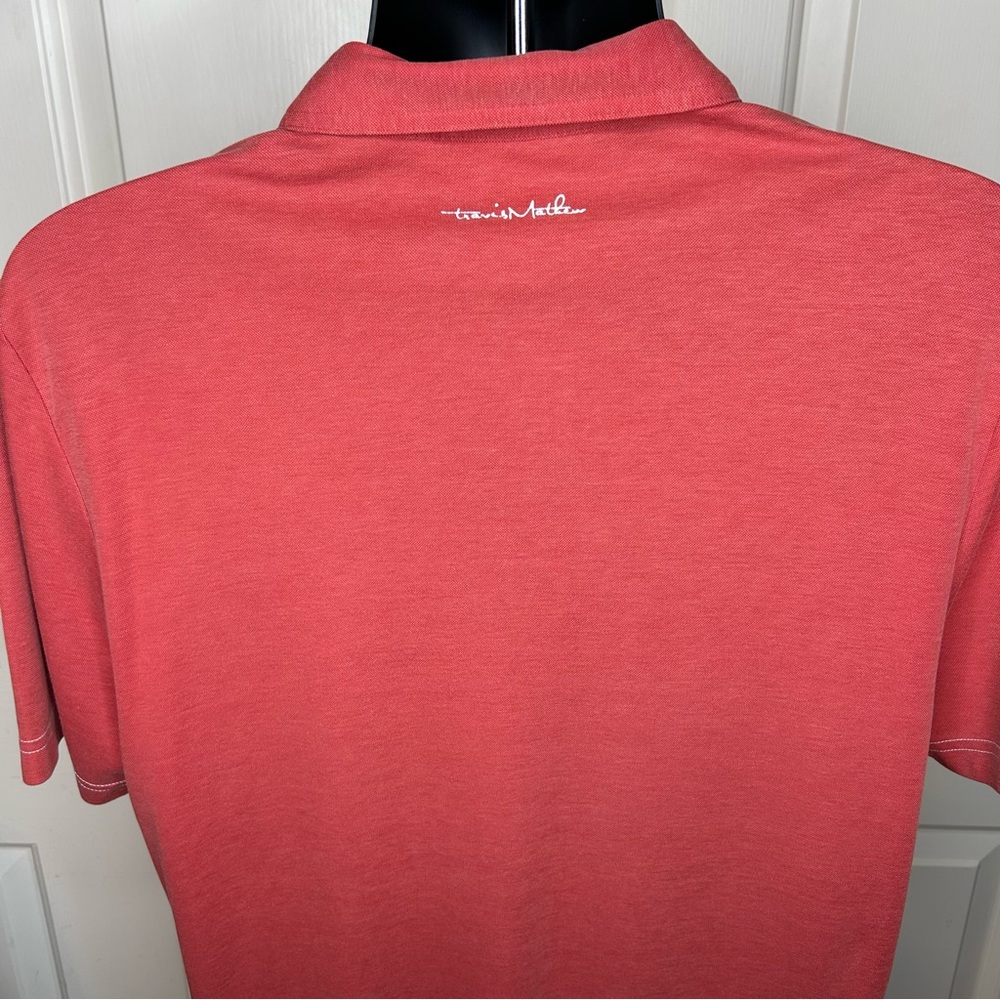 Travis Mathew Golf Polo Red Solid Pattern Men’s L… - image 3